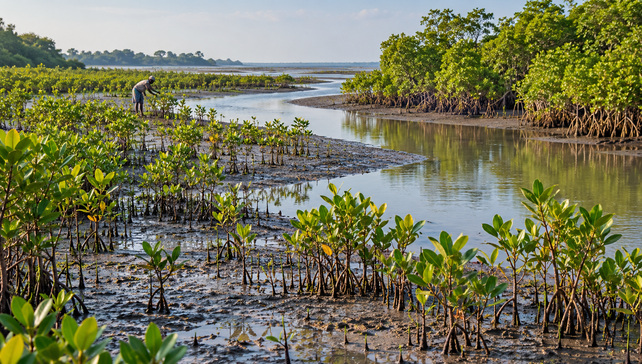 Mangrove restoration and coastal ecology