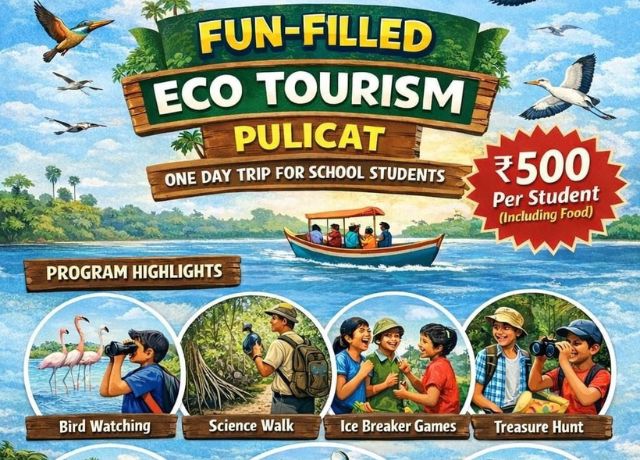 Eco Tourism Pulicat One Day Trip for School Students